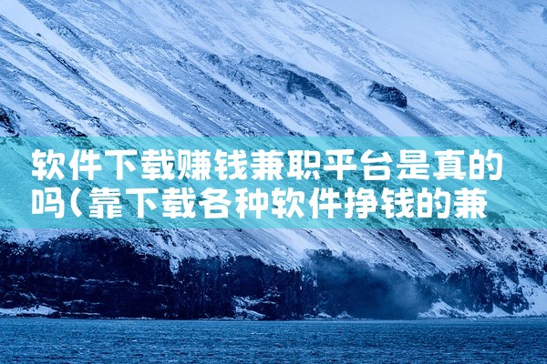 软件下载赚钱兼职平台是真的吗