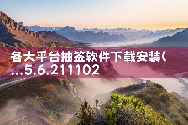 各大平台抽签软件下载安装
