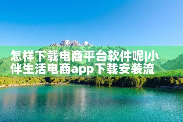 怎样下载电商平台软件呢