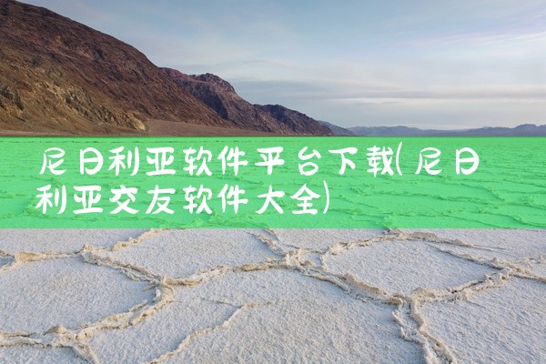 尼日利亚软件平台下载